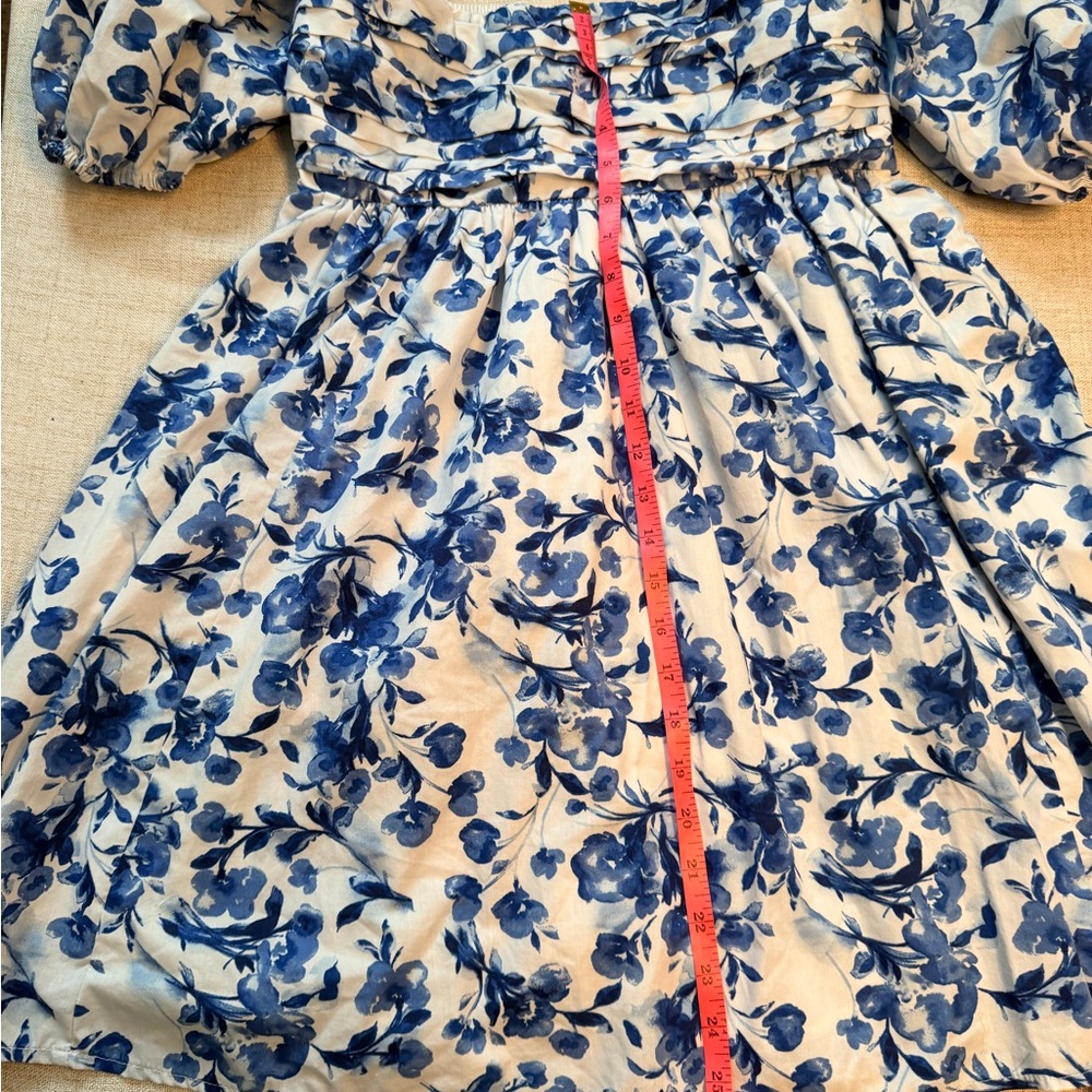 Abercrombie & Fitch Blue and White Floral Mini Dress - Picture 9 of 14
